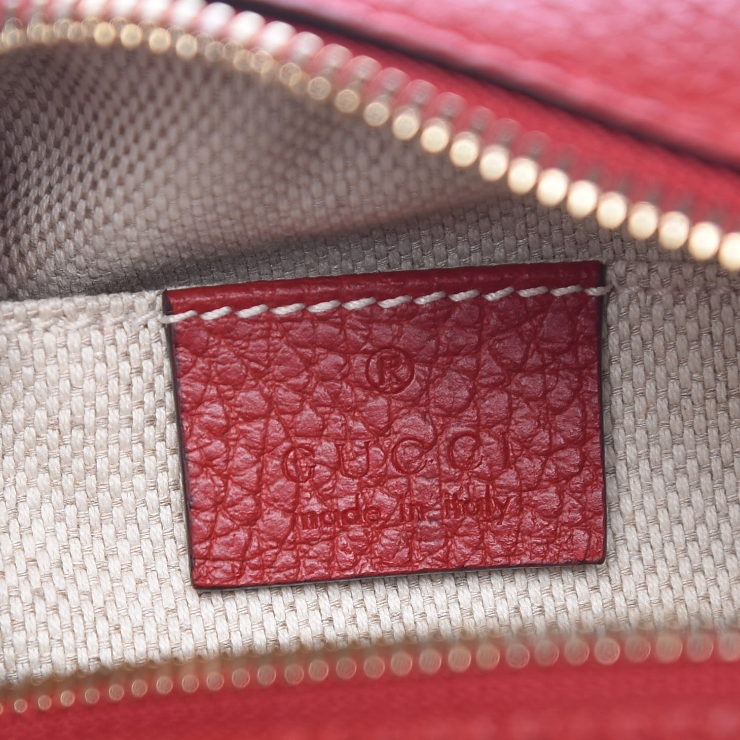 Gucci Dollar Calfskin Bi-Color Small Soho Disco Bag New Rosette Hibiscus Red 6 of 8