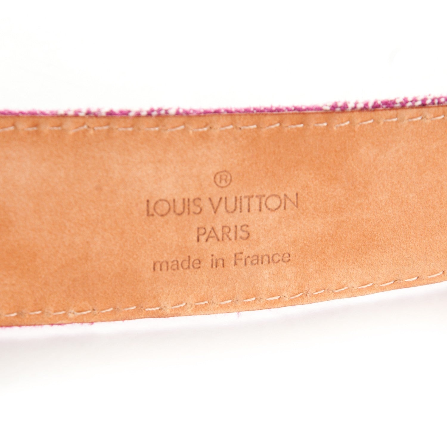 Louis Vuitton Denim Monogram Belt 90 36 Fuchsia 4 of 7