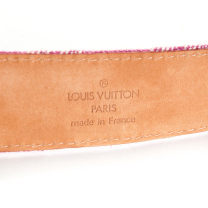 Louis Vuitton Denim Monogram Belt 90 36 Fuchsia 4 of 7