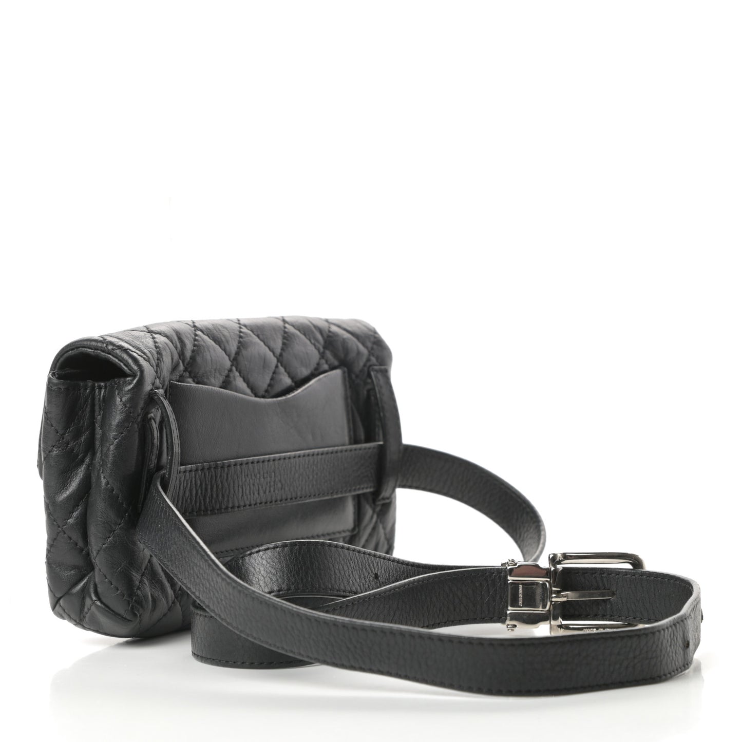 Calfskin Quilted 2.55 Reissue Flap Belt Bag Clutch Black