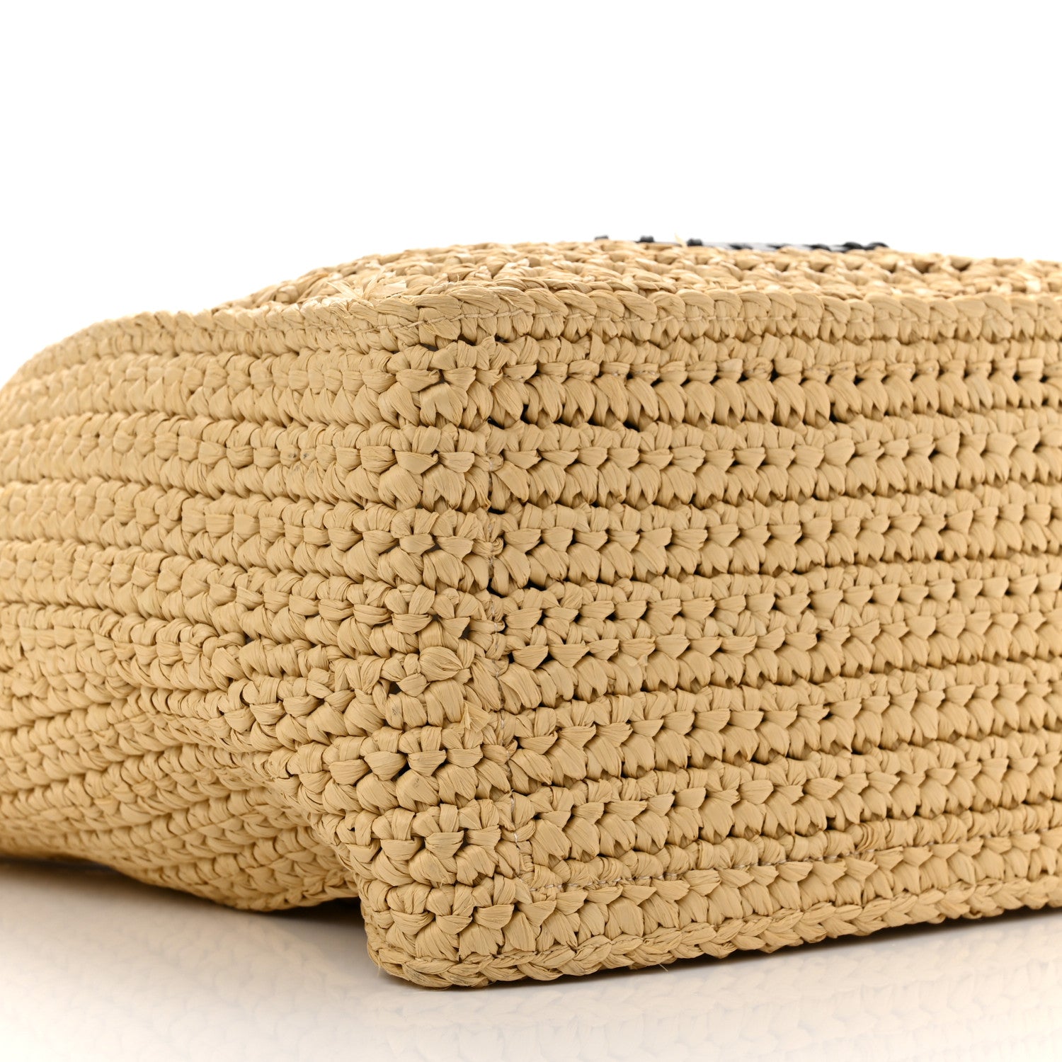 Stella McCartney Braided Raffia Eco Alter Napa Perforated Logo Crossbody Bag Natural 9 of 11