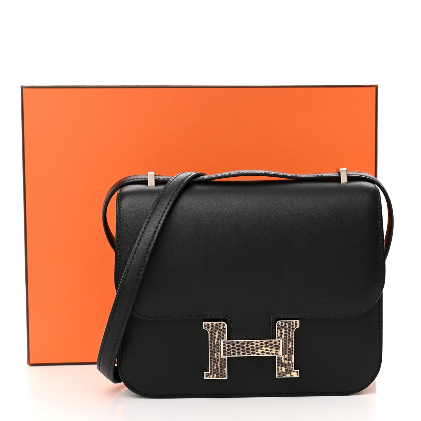 Veau Monsieur Lizard Constance 18 Black Ombre