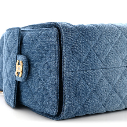 Chanel Washed Denim Quilted Small Chanel 25 Handbag Blue 9 of 10