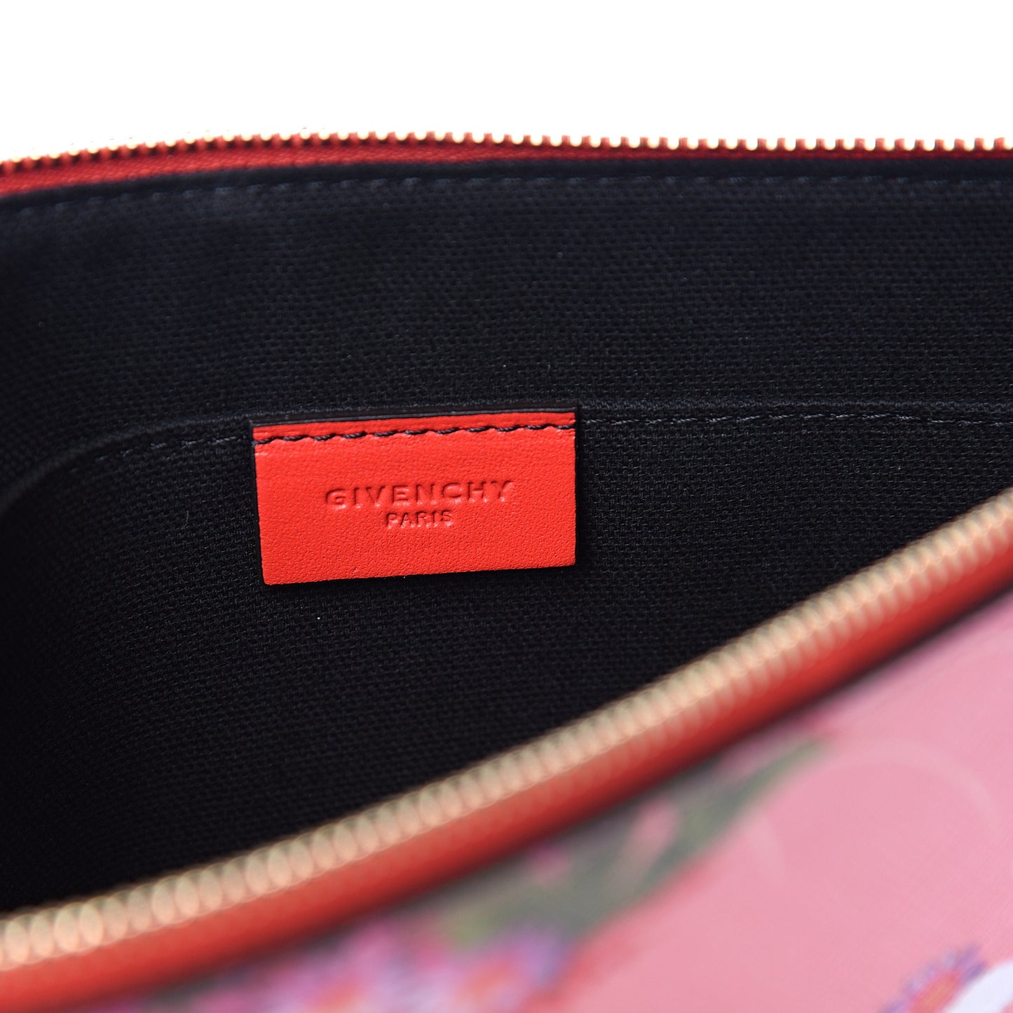 Coated Canvas Floral Print Medium Iconic Pouch Pink