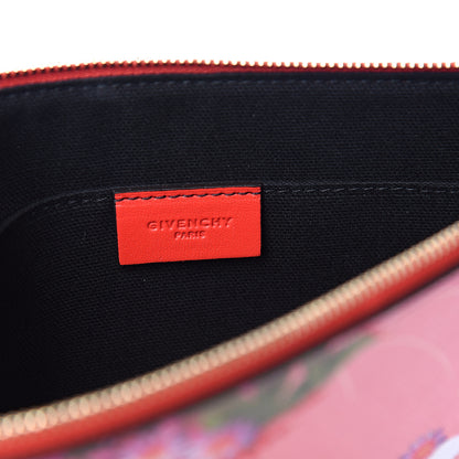 Givenchy Coated Canvas Floral Print Medium Iconic Pouch Pink 5 of 7