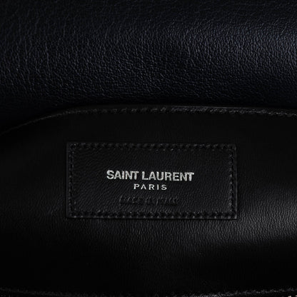 Saint Laurent Sheepskin Matelasse Chevron Monogram Large College Satchel Navy Blue 6 of 8