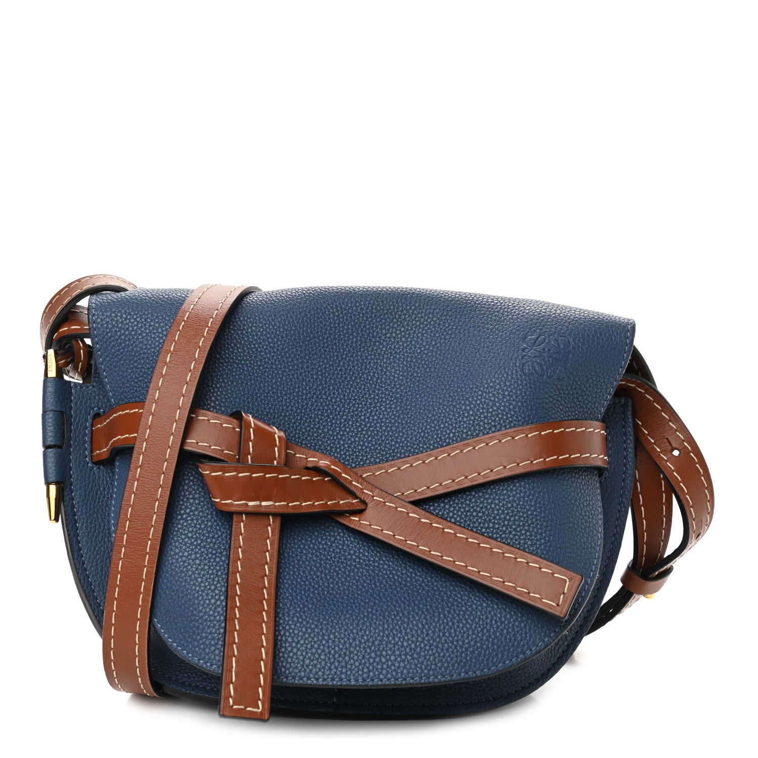 Loewe Grained Calfskin Small Gate Crossbody Bag Varsity Pecan 1 of 2