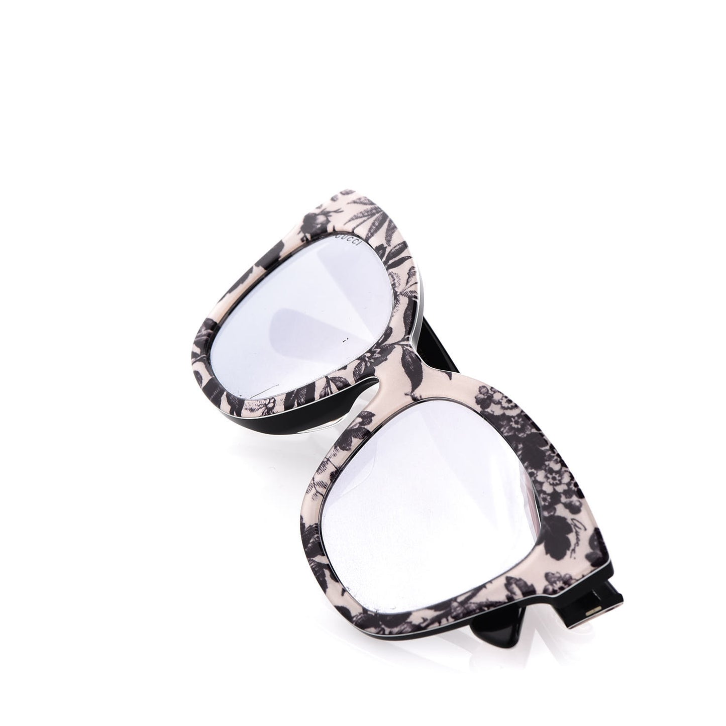 Acetate Herbarium Print Square Frame Sunglasses GG0029SA White