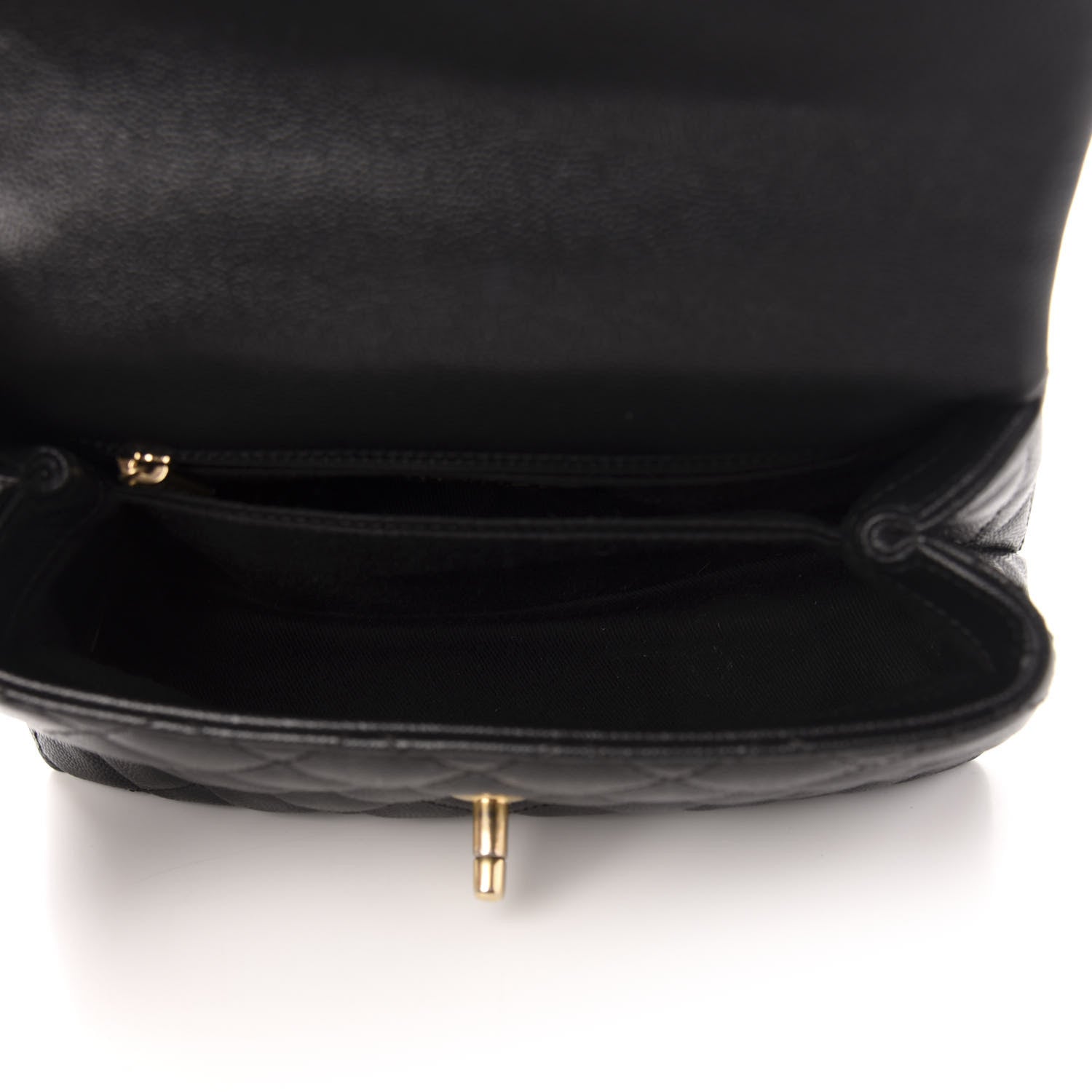 Chanel Caviar Lizard Embossed Quilted Mini Coco Handle Flap Black 5 of 10