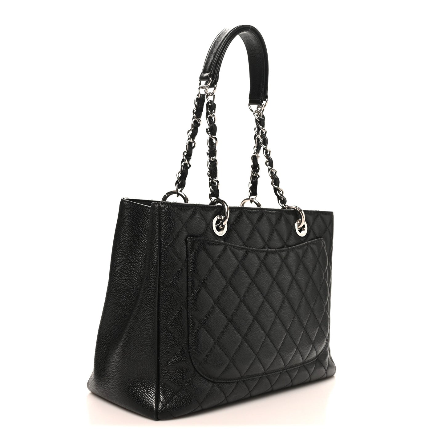 Caviar Quilted Grand Shopping Tote GST Black
