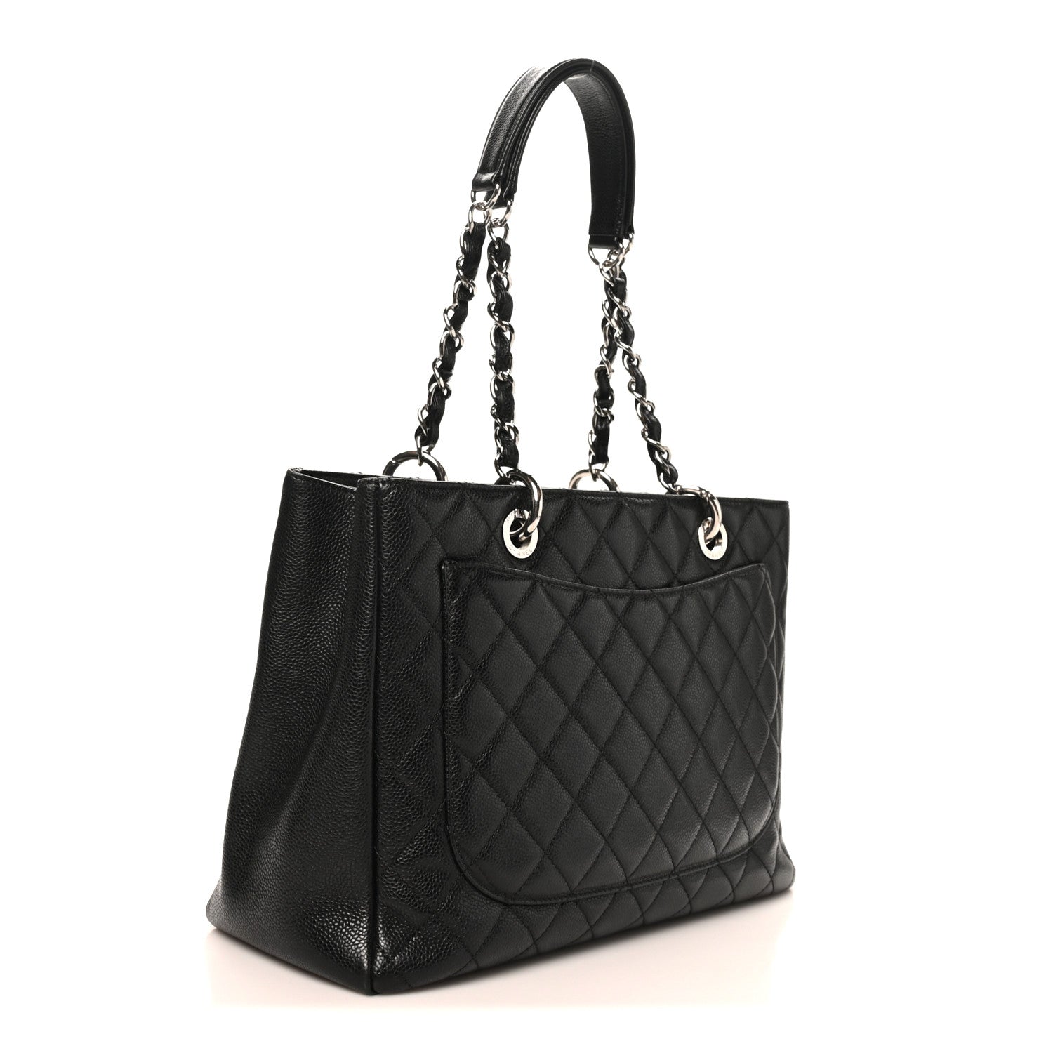 Chanel Caviar Quilted Grand Shopping Tote GST Black 3 of 10