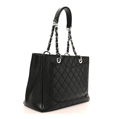 Chanel Caviar Quilted Grand Shopping Tote GST Black 3 of 10