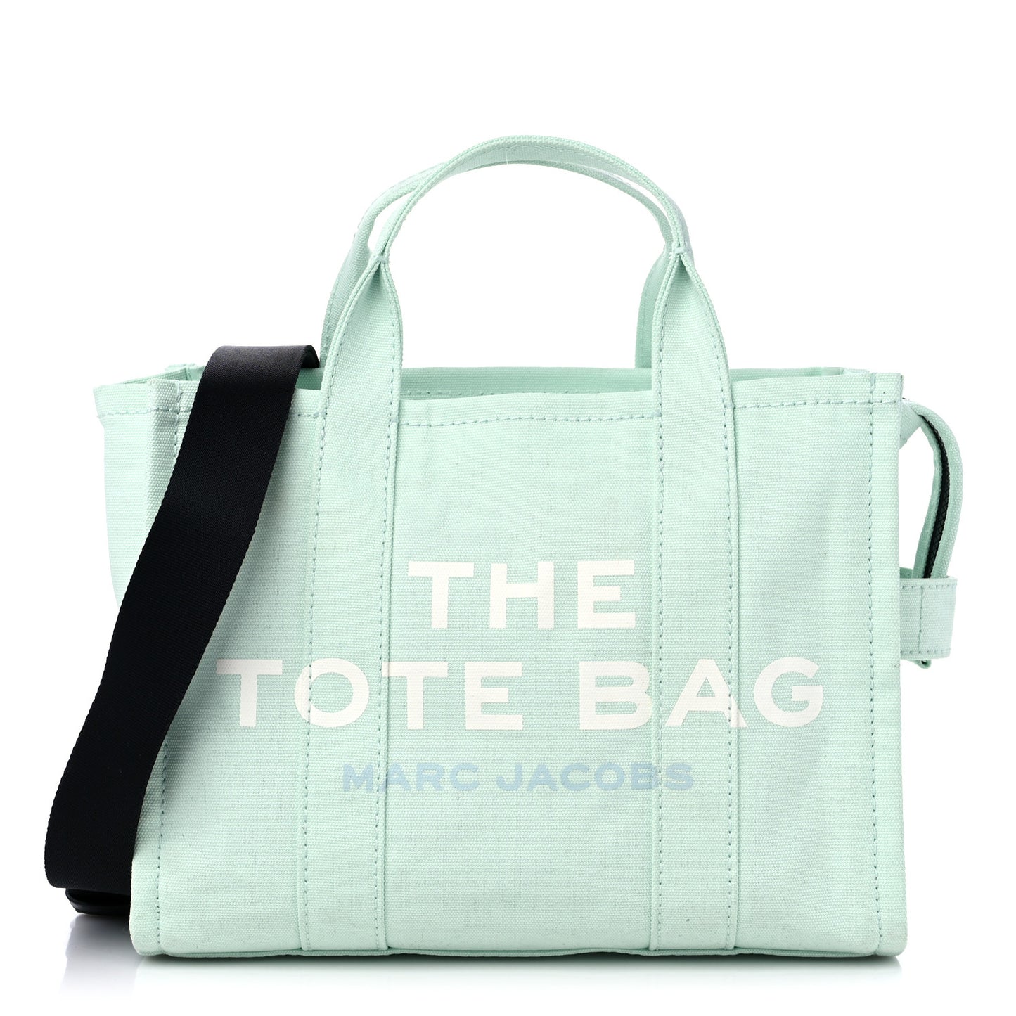 Cotton Canvas Small The Traveler Tote Bag Seafoam