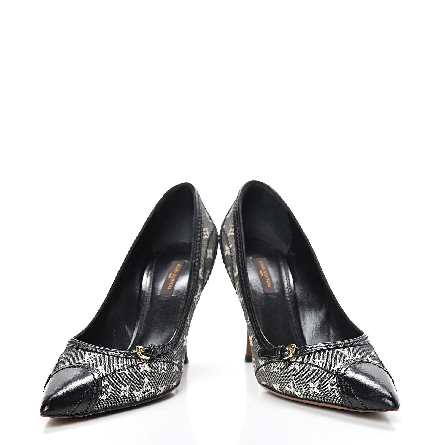 Louis Vuitton Mini Monogram Luxembourg Pumps 38.5 Gris 6 of 15