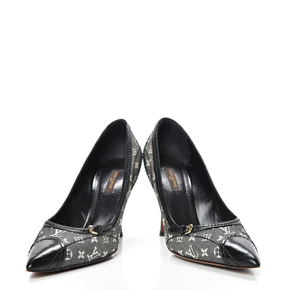Louis Vuitton Mini Monogram Luxembourg Pumps 38.5 Gris 6 of 15