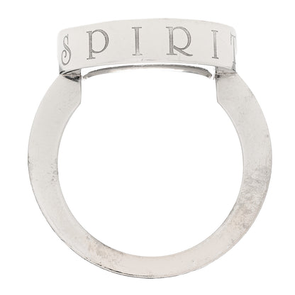 Chopard 18K White Gold Diamond Happy Spirit Ring 53 6.5 8 of 8