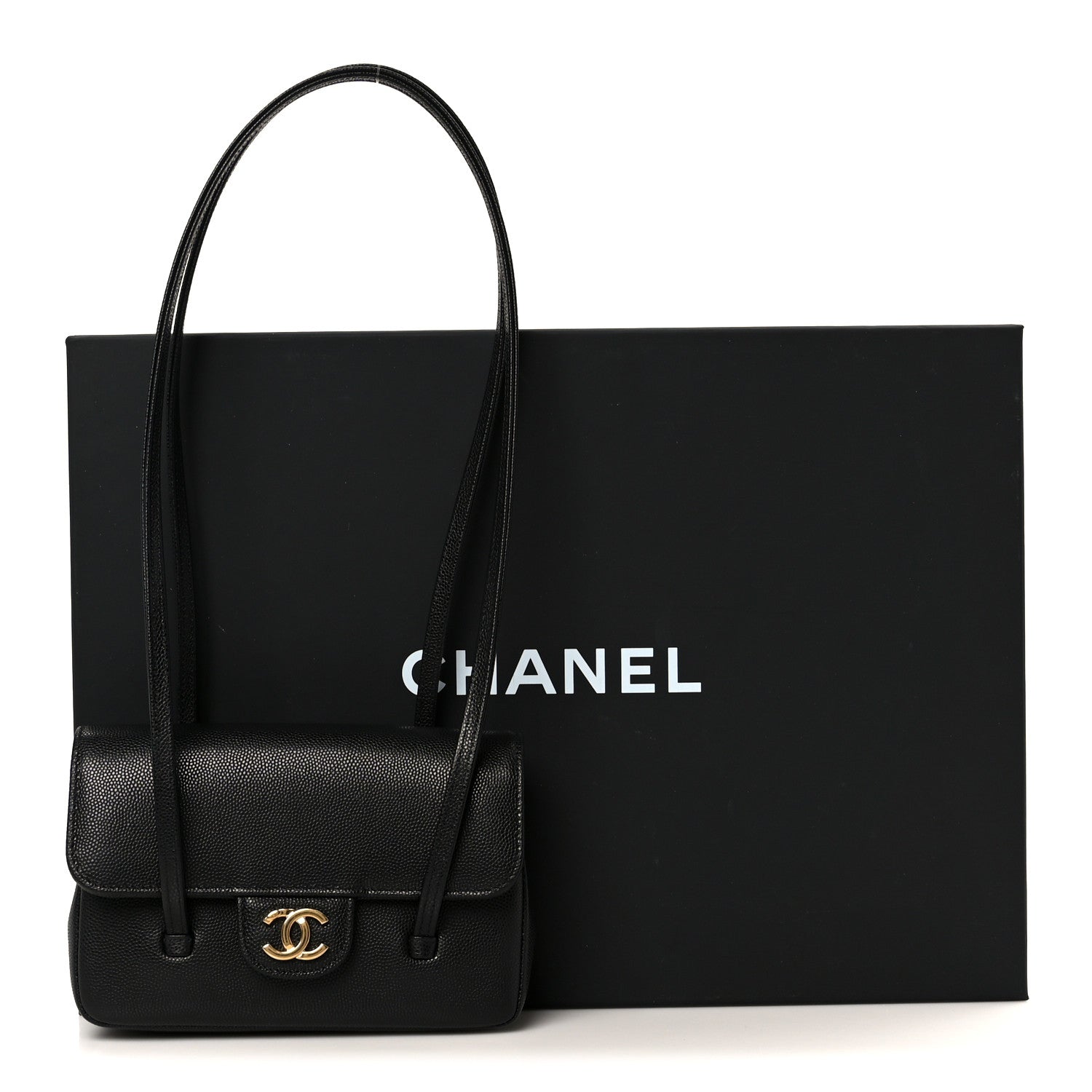 Chanel Shiny Caviar Mini Preppy Coco Shoulder Bag Black 10 of 10