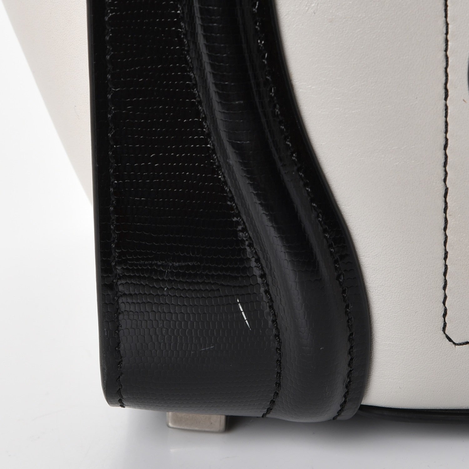 Celine Sleek Calfskin Micro Bi-Color Luggage Black White 11 of 12