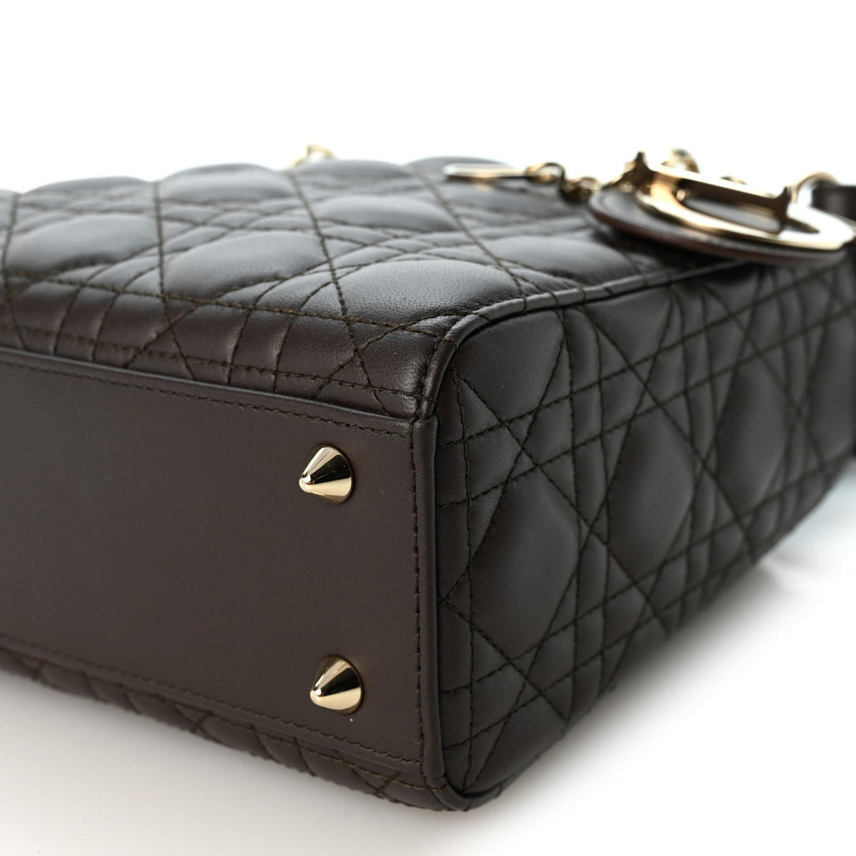 Christian Dior Lambskin Cannage Small My ABCDior Lady Dior Dark Chocolate 10 of 10
