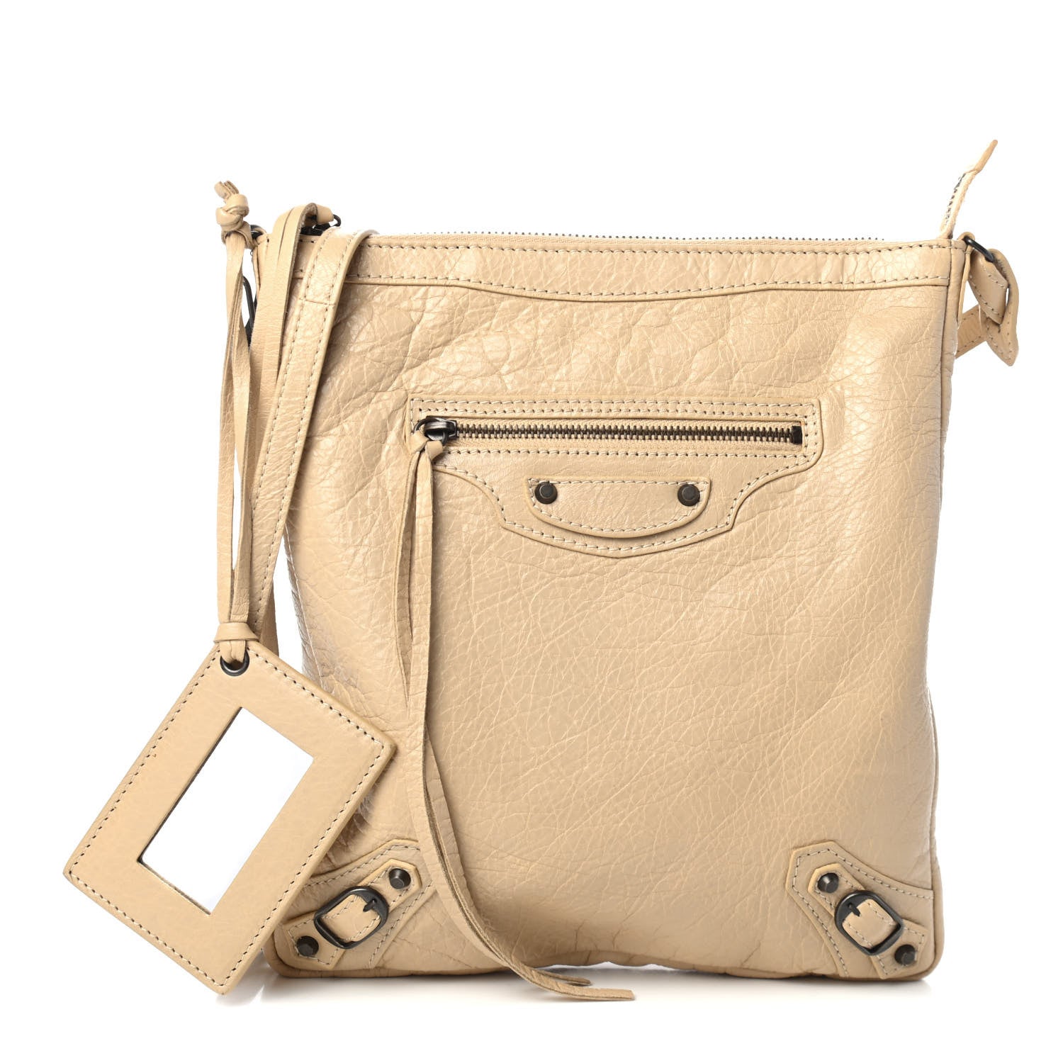 Balenciaga Agneau Classic Hardware Flat Crossbody Oryx 1 of 4