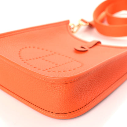 Hermes Taurillon Clemence Evelyne TPM Orange Minium 9 of 10