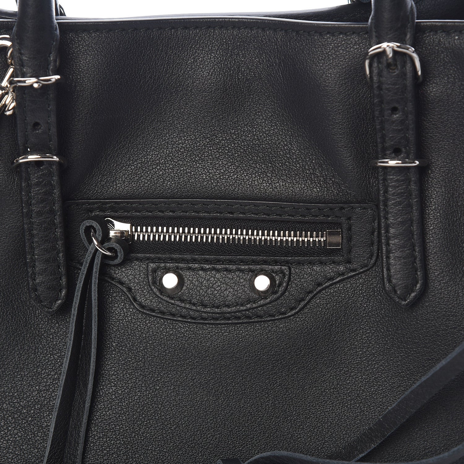 Balenciaga Calfskin Papier Mini A4 Zip Around Tote Black 8 of 11