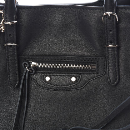 Balenciaga Calfskin Papier Mini A4 Zip Around Tote Black 8 of 11