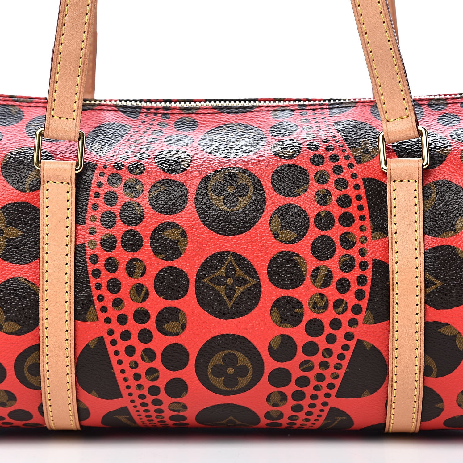 Louis Vuitton Monogram Kusama Pumpkin Dots Papillon 30 Red 9 of 9