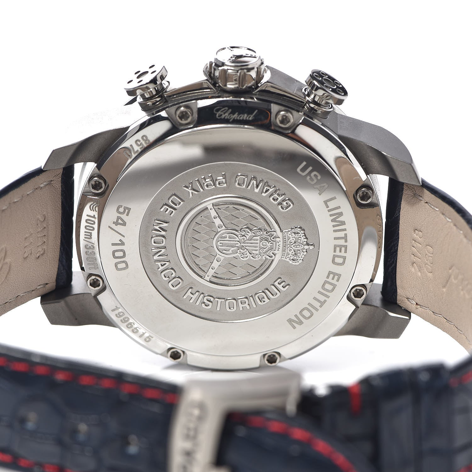 Chopard Stainless Steel Alligator 46mm Grand Prix de Monaco Historique Automatic Watch Blue 5 of 10