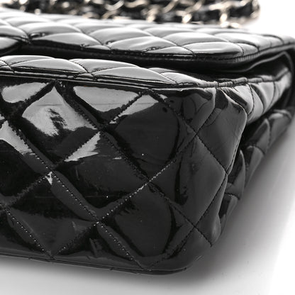 Chanel Patent Quilted Jumbo Double Flap Black 9 of 13