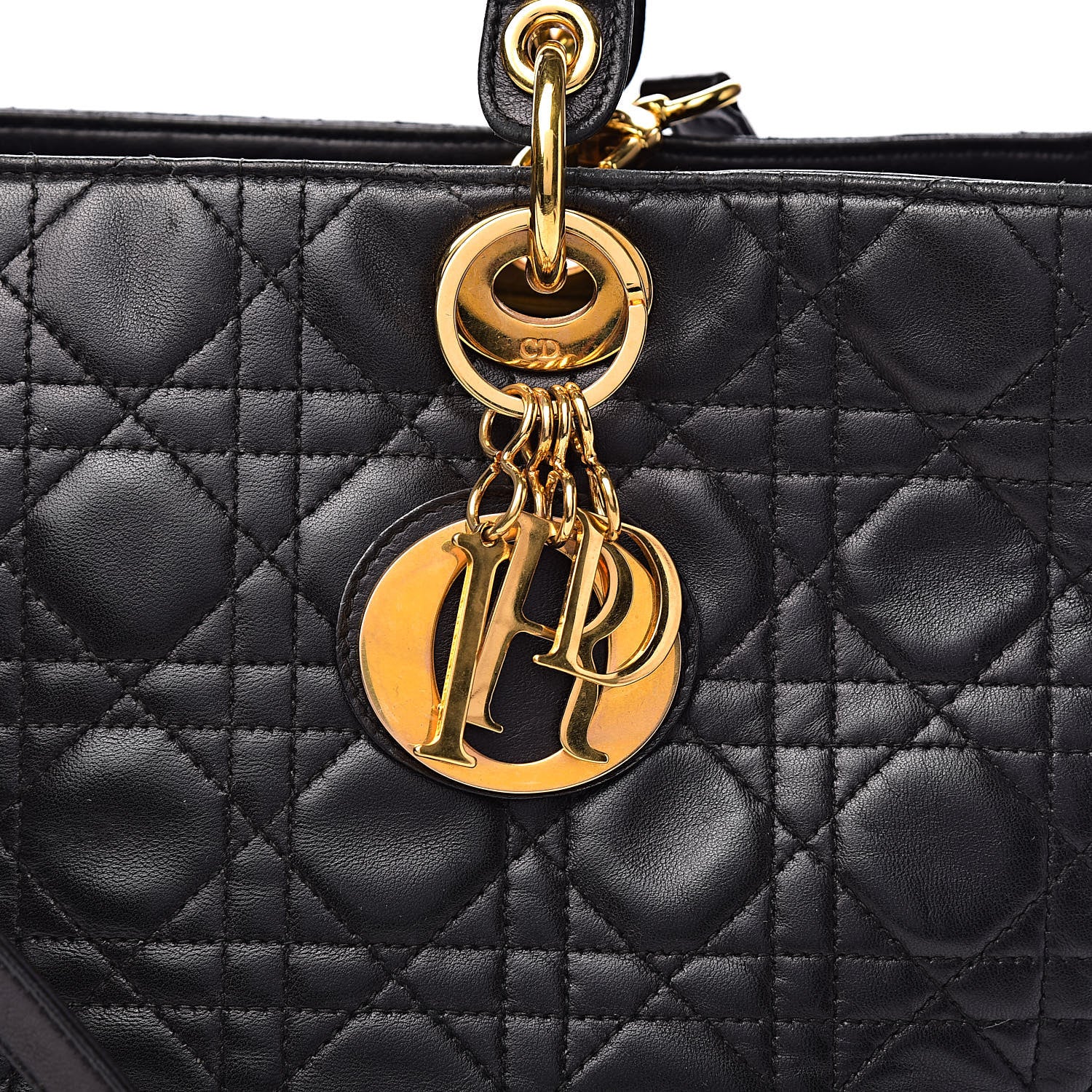 Christian Dior Lambskin Cannage Large Lady Dior Black 19 of 19