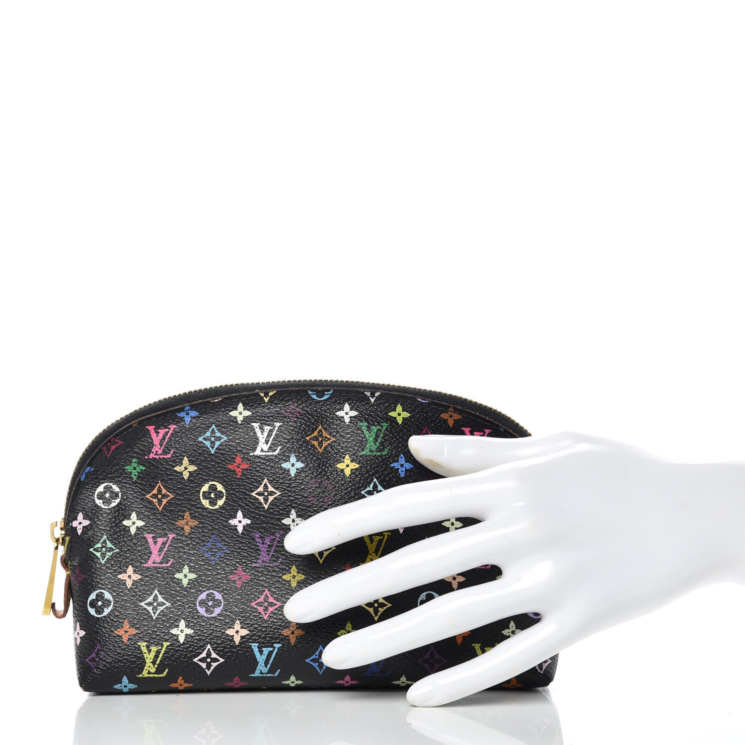 Louis Vuitton Monogram Multicolor Cosmetic Pouch Black Grenade 2 of 14