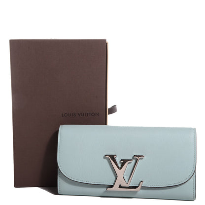 Louis Vuitton Veau Soie Vivienne LV Long Wallet Azur 9 of 9