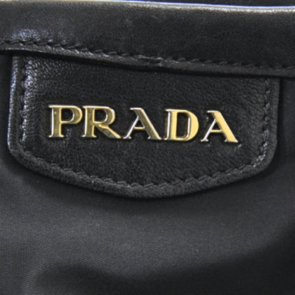 Prada Leather Logo Satchel Black Brown 1 of 2