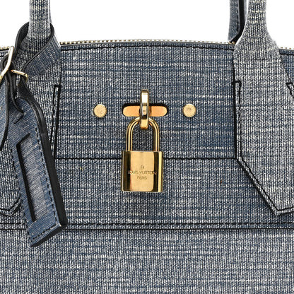 Louis Vuitton Epi City Steamer MM Blue Jean 7 of 9