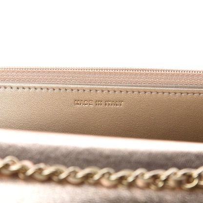 Chanel Metallic Lambskin Quilted Trendy CC Wallet On Chain WOC Gold 10 of 13