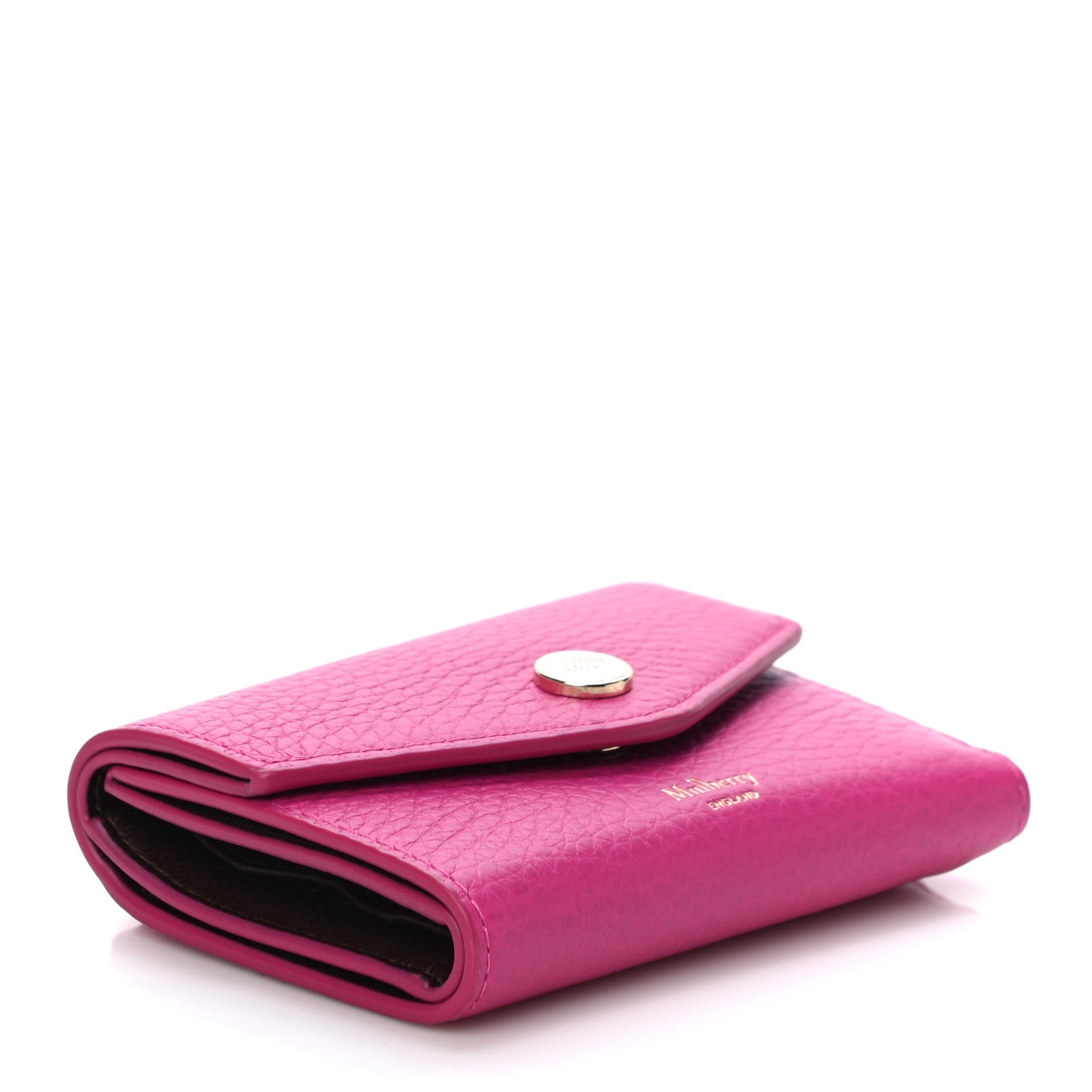 Mulberry Heavy Grain Folded Multi Card Case Wallet Pink 4 of 10