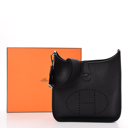 Hermes Taurillon Clemence Evelyne III PM Black 8 of 8
