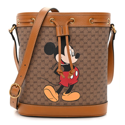 Gucci X DISNEY Mini Vintage GG Supreme Monogram Bucket Bag Beige Vintage Sun Oil 1 of 8