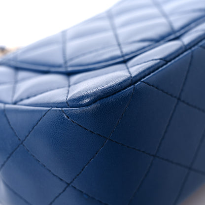 Chanel Lambskin Quilted Mini Rectangular Flap Blue 12 of 14