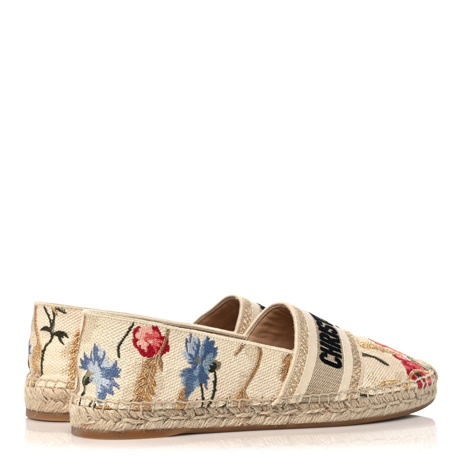 Christian Dior Canvas Embroidered Granville Espadrille 41 Multicolor 4 of 9