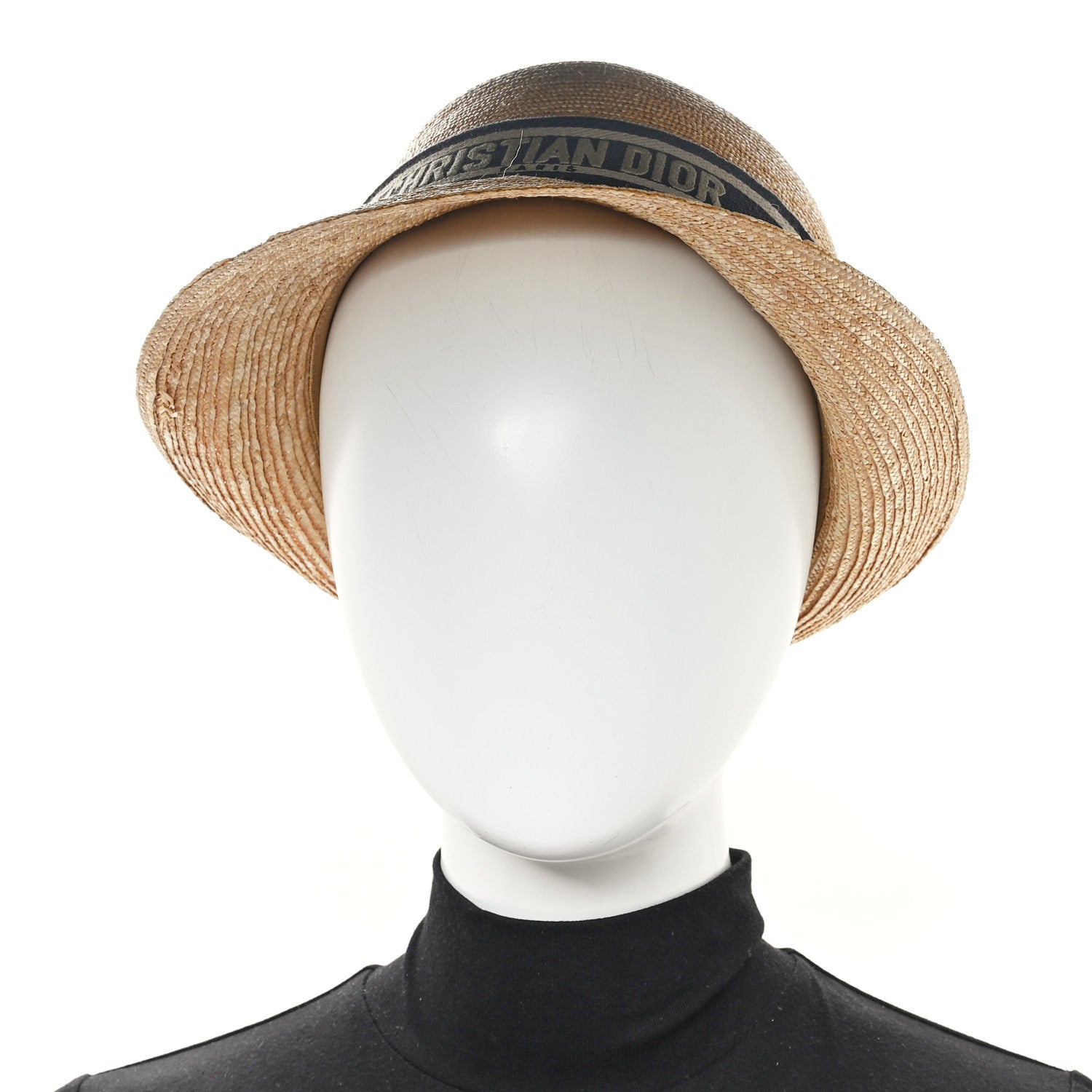 Christian Dior Straw Bucket Hat Natural 2 of 8