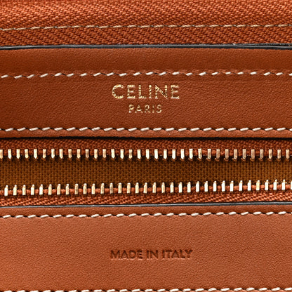 Celine Triomphe Canvas Calfskin Boston Bag Tan 6 of 16