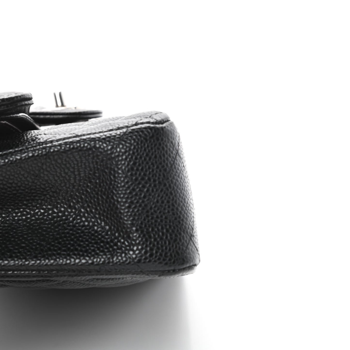 Caviar Quilted Small Double Flap Black