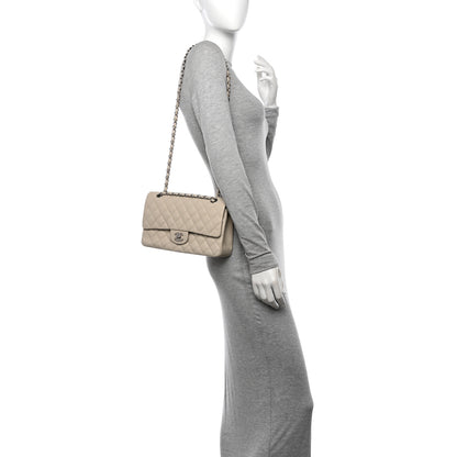 Chanel Lambskin Quilted Medium Double Flap Light Grey 2 of 13