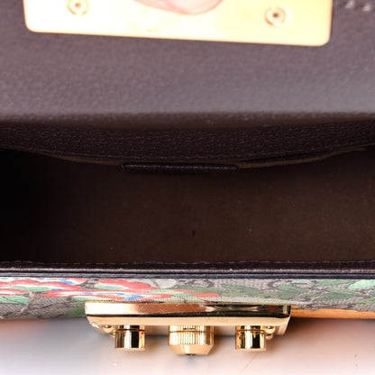 Gucci GG Supreme Monogram Tian Small Padlock Shoulder Bag Beige Multicolor New Acero 4 of 5