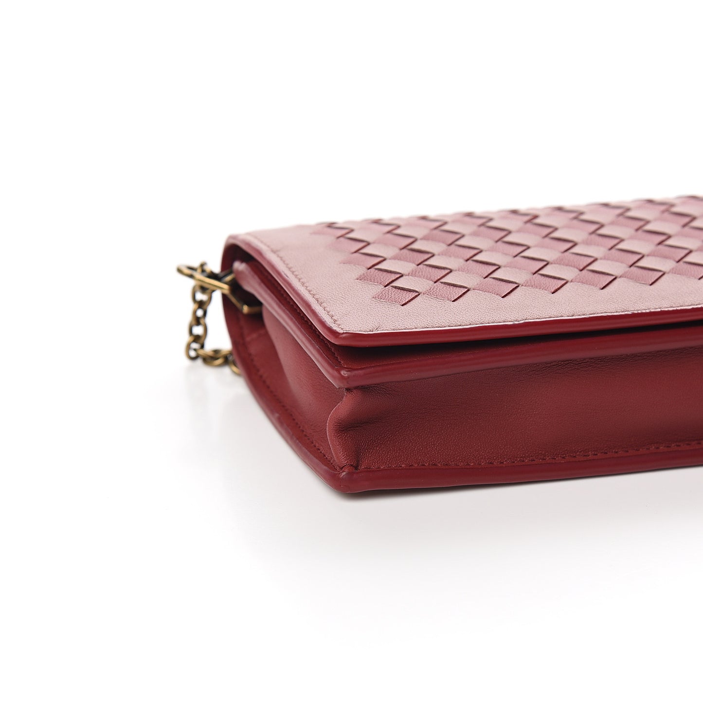 Nappa Intrecciato Continental Wallet on Chain Deco Rose Baccarra Rose