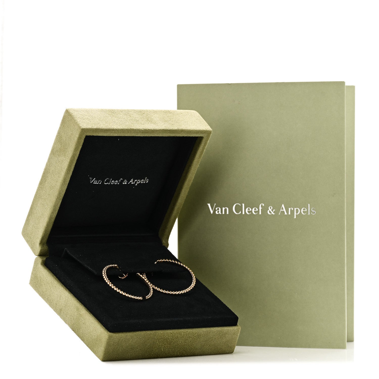 Van Cleef & Arpels 18K Yellow Gold Perlee Hoop Earrings 5 of 5