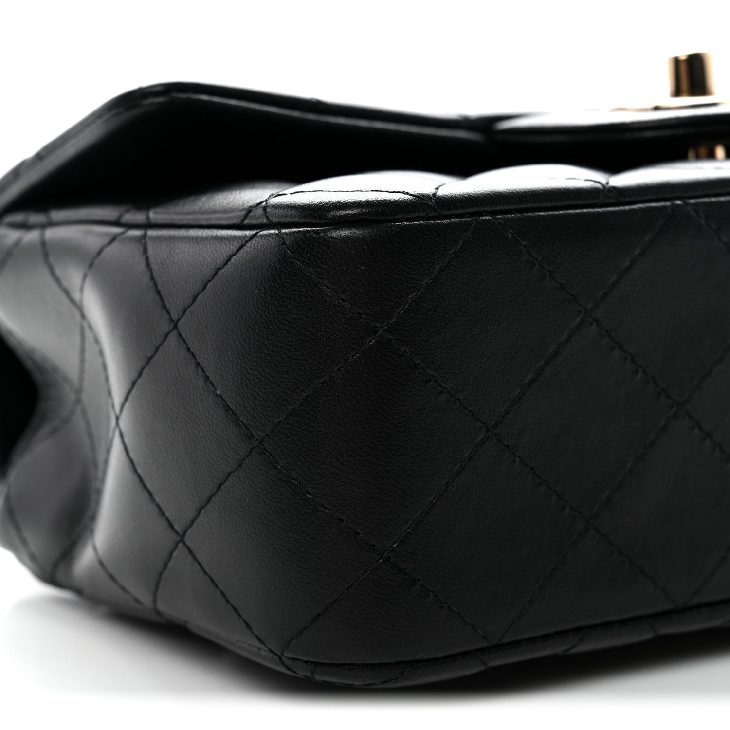 Chanel Lambskin Quilted Mini Top Handle Rectangular Flap Black 9 of 11