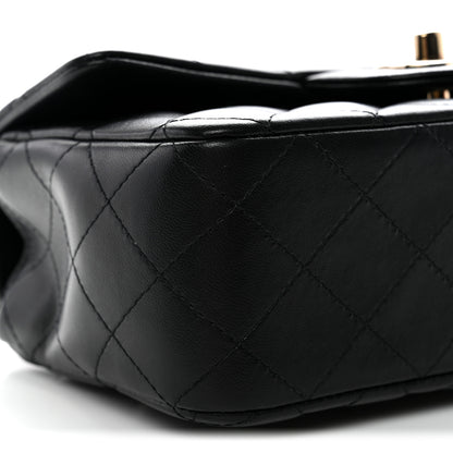 Chanel Lambskin Quilted Mini Top Handle Rectangular Flap Black 9 of 11
